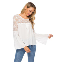 Load image into Gallery viewer, New Fashion Women Lace Patchwork Long Sleeve Embroidery Floral Lace