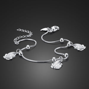 New Frog Pendant Anklets for Women 100% 925 Sterling Silver Beach