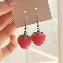 Load image into Gallery viewer, New Fruit strawberry earring female lovely girl simulation red