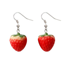 Load image into Gallery viewer, New Fruit strawberry earring female lovely girl simulation red