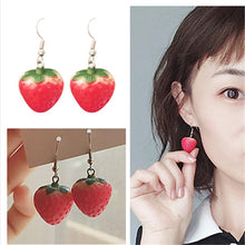 Load image into Gallery viewer, New Fruit strawberry earring female lovely girl simulation red