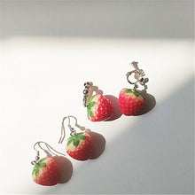 Load image into Gallery viewer, New Fruit strawberry earring female lovely girl simulation red