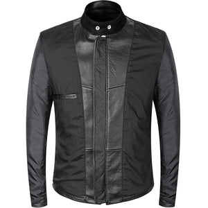 New Genuine Leather Jacket Men Motorcycle Cowhide Jacket Slim Street