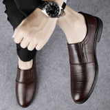 Genuine Leather Men Casual Shoes Luxury Brand Italian