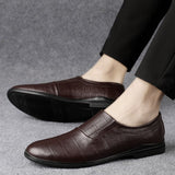 Genuine Leather Men Casual Shoes Luxury Brand Italian