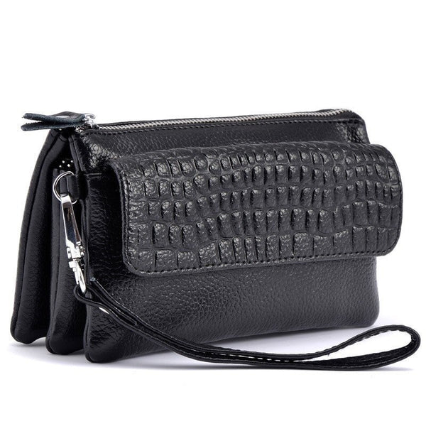 New Genuine Leather Women Crossbody Bag Alligator Coin Purse Shoulder