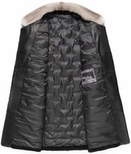 Load image into Gallery viewer, New Genuine leather jacket mens fur coat medium long shearing coat