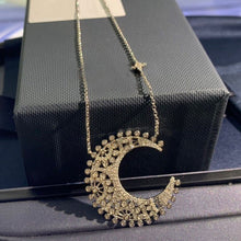 Load image into Gallery viewer, New High Quality Fashion Inlaid Shiny Zircon Retro Short Moon