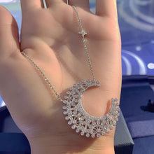 Load image into Gallery viewer, New High Quality Fashion Inlaid Shiny Zircon Retro Short Moon