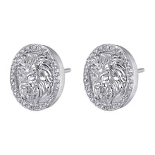 Load image into Gallery viewer, New Hip HOP 1Pair Zircon Micro Paved Lion Iced Out Rhinestone CZ Stone