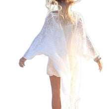 Load image into Gallery viewer, New Lace Women's Blouse Ladies Fringe Long Sleeve Kimono Cardigan Tops - Sophornlilly