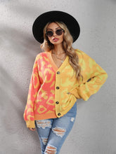 Load image into Gallery viewer, New Leopard Pattern Stitched Sweater Button Knit Cardigan