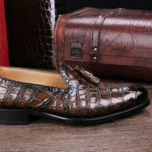 Load image into Gallery viewer, Loafers Men Shoes Pu Solid Color Fashion Business Casual