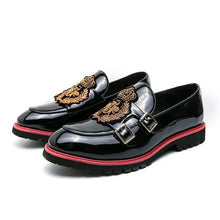 Load image into Gallery viewer, Loafers Pu Solid Color Round Toe Double Buckle Exquisite