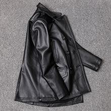 Load image into Gallery viewer, Genuine Leather Jacket Cowhide Overcoat Autumn Winter