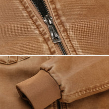 Load image into Gallery viewer, Leather Jacket Men Winter Autumn Windproof