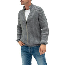 Load image into Gallery viewer, Warm Cashmere Wool Zipper Cardigan