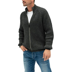 Warm Cashmere Wool Zipper Cardigan