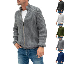 Load image into Gallery viewer, Warm Cashmere Wool Zipper Cardigan