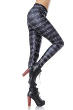 Load image into Gallery viewer, New Music Note Printed Women's Leggings Casual Elastic Workout - Sophornlilly
