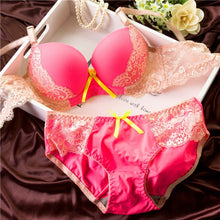 Load image into Gallery viewer, New New Hot Brand women push up Deep V Gather sexy Lace bra sets girl