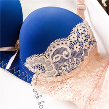 Load image into Gallery viewer, New New Hot Brand women push up Deep V Gather sexy Lace bra sets girl