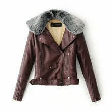 Load image into Gallery viewer, women zipper outerwear with soft collar Pop cool new lady faux