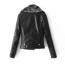 Load image into Gallery viewer, women zipper outerwear with soft collar Pop cool new lady faux