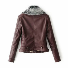 Load image into Gallery viewer, women zipper outerwear with soft collar Pop cool new lady faux