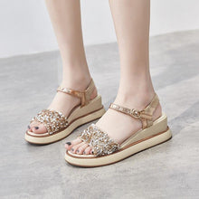 Load image into Gallery viewer, New Platform Sandals Women Summer Gold Slippers Chunky - Sophornlilly