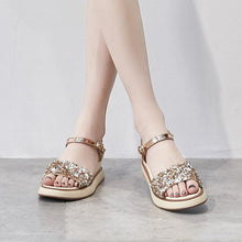 Load image into Gallery viewer, New Platform Sandals Women Summer Gold Slippers Chunky - Sophornlilly
