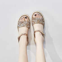 Load image into Gallery viewer, New Platform Sandals Women Summer Gold Slippers Chunky - Sophornlilly