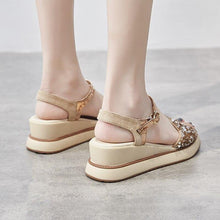Load image into Gallery viewer, New Platform Sandals Women Summer Gold Slippers Chunky - Sophornlilly