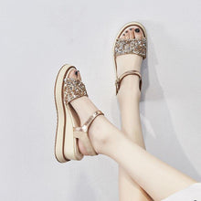 Load image into Gallery viewer, New Platform Sandals Women Summer Gold Slippers Chunky - Sophornlilly