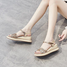 Load image into Gallery viewer, New Platform Sandals Women Summer Gold Slippers Chunky - Sophornlilly