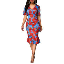 Load image into Gallery viewer, Printed Floral Summer Dress Slim Fit