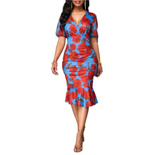 Load image into Gallery viewer, Printed Floral Summer Dress Slim Fit