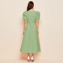 Load image into Gallery viewer, New Product Ladies Fashion French Palace Style Square Neck Puff Sleeve