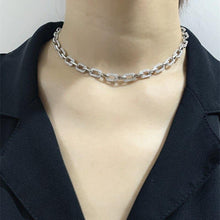 Load image into Gallery viewer, New Punk Rock Silver Color Chain Choker Necklaces For Women Thick Link - Sophornlilly