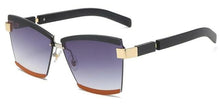 Load image into Gallery viewer, New Rimless Rectangle Sunglasses Oversized Black