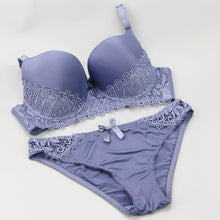 Load image into Gallery viewer, New Sexy Bras Set Lace Breathable Comfortable Bow Decorative Floral