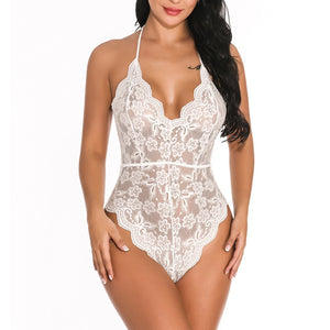 New Sexy Women Lace Bodysuit Sexy Teddy Lingerie Jumpsuit Backless