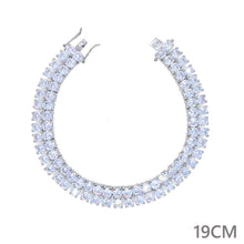 Load image into Gallery viewer, New Silver Color Double Row 4mm CZ Zircon Round Bracelet Iced Out - Sophornlilly