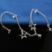 Load image into Gallery viewer, New Small Stars Pendant Bohemia Foot Anklet Sterling Silver Plate