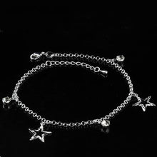 Load image into Gallery viewer, New Small Stars Pendant Bohemia Foot Anklet Sterling Silver Plate