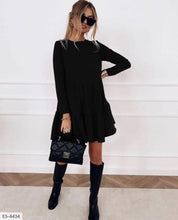 Load image into Gallery viewer, New Spring Autumn Dress Women Elegant O Neck Long Sleeves Multi layer - Sophornlilly