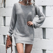 Load image into Gallery viewer, New Spring Women Knitted Sweaters Fashion O neck Solid Dress Women