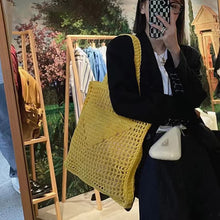 Load image into Gallery viewer, New Straw Woven Bag Large Capacity Hollow Woven