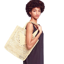 Load image into Gallery viewer, New Straw Woven Bag Large Capacity Hollow Woven