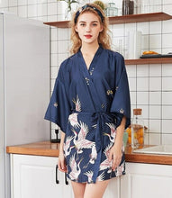 Load image into Gallery viewer, Ladies' Sexy Rayon Short Robe Women Elegant Print